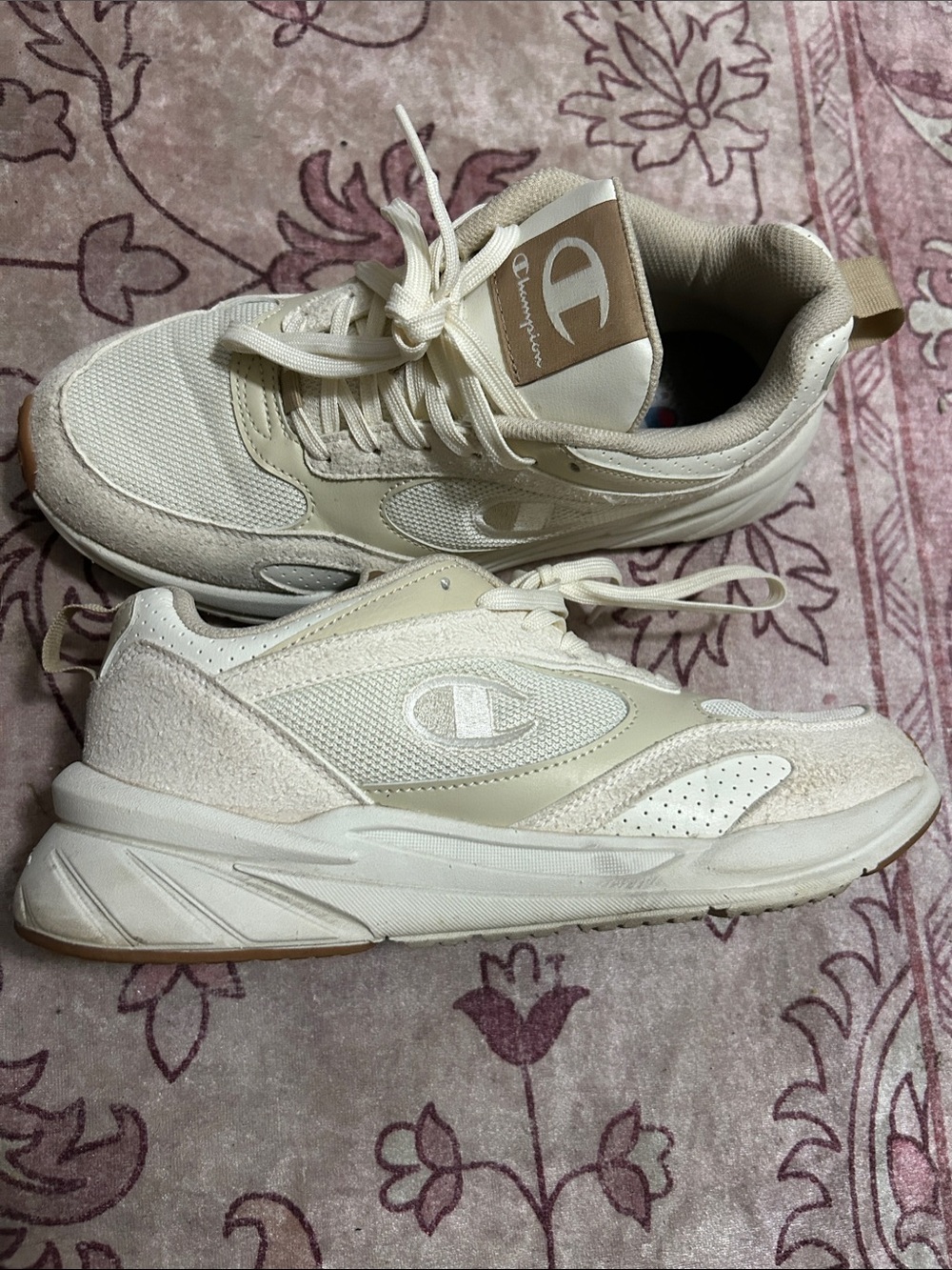 Champion Women's Cream/Beige Low-Top Sneakers